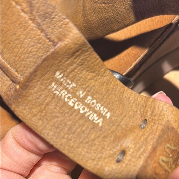 Miz Mooz Black Strappy Sandals with Ankle Strap - Picture 4 of 5